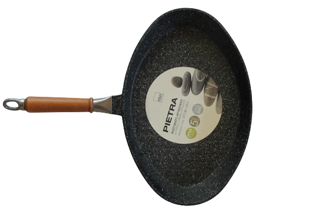 PESCERA ANTIADERENTE PIETRA CON MANICO IN LEGNO