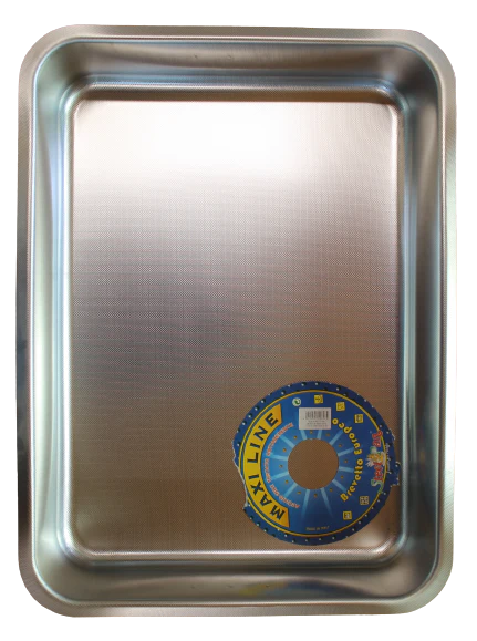 TEGLIA FORNO RETTANGOLARE ACCIAIO INOX STEEL PAN - immagine 5